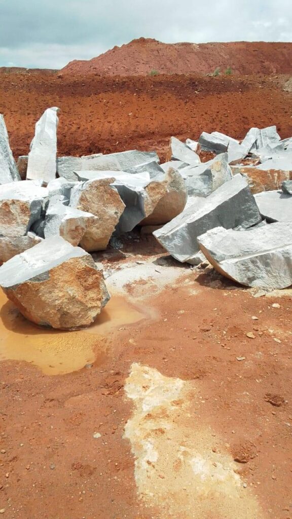 Out come of Rock breaking Chemical.